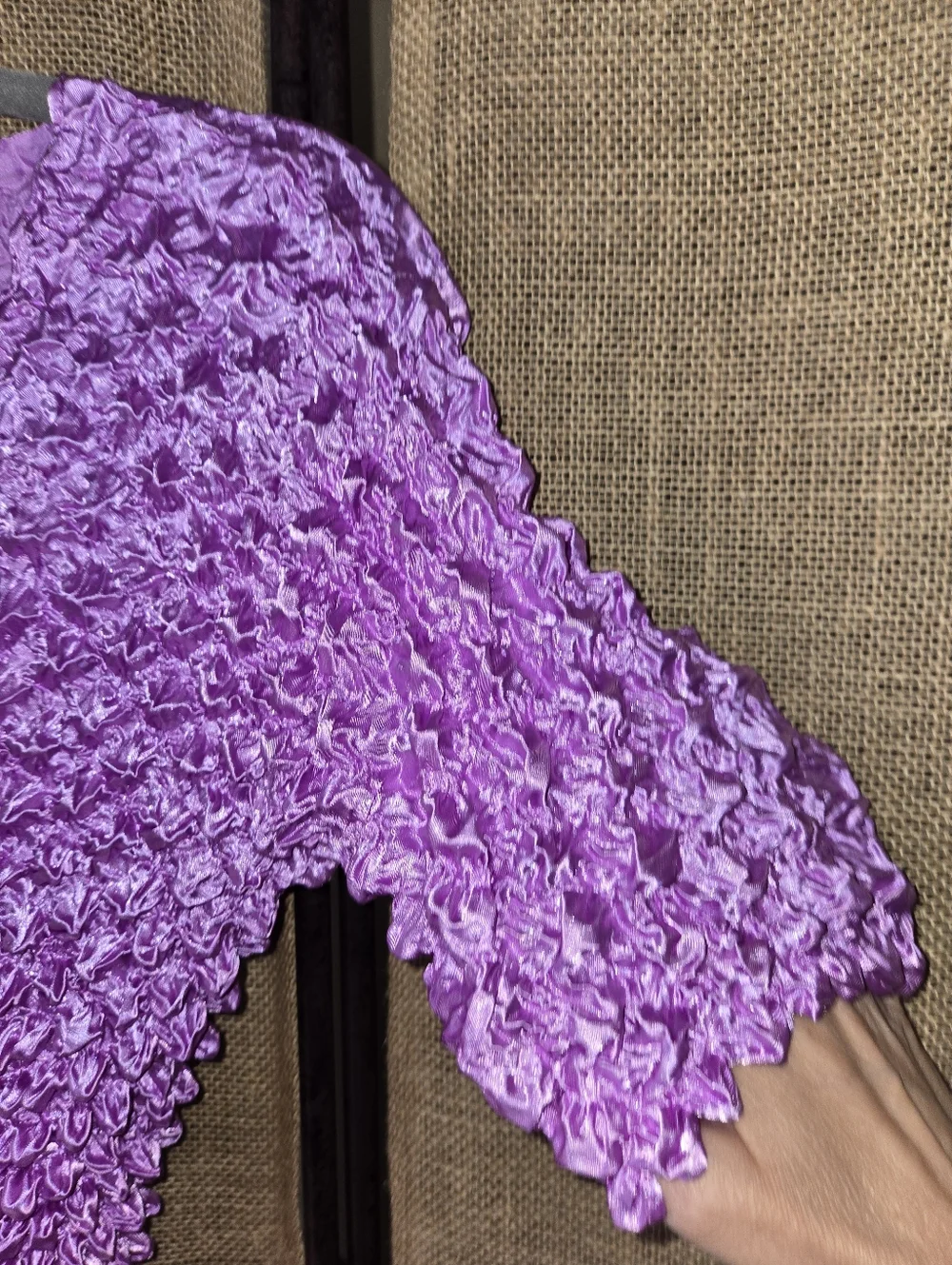 Vintage Y2K 2000s Purple FC Popcorn Bubble Stretch Top One Size - Picture 6 of 8